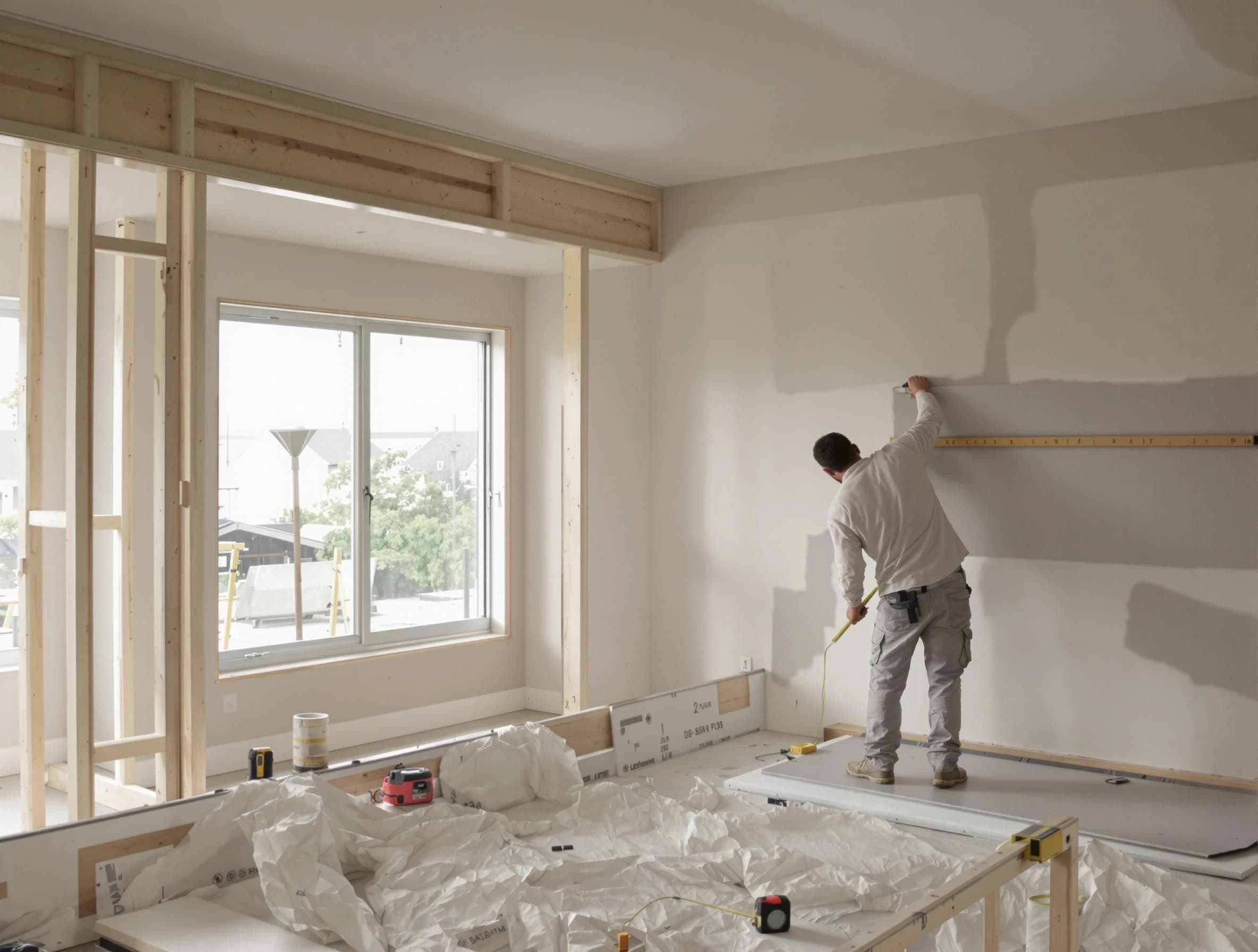 East Cleveland House Painters installing new drywall in East Cleveland, OH