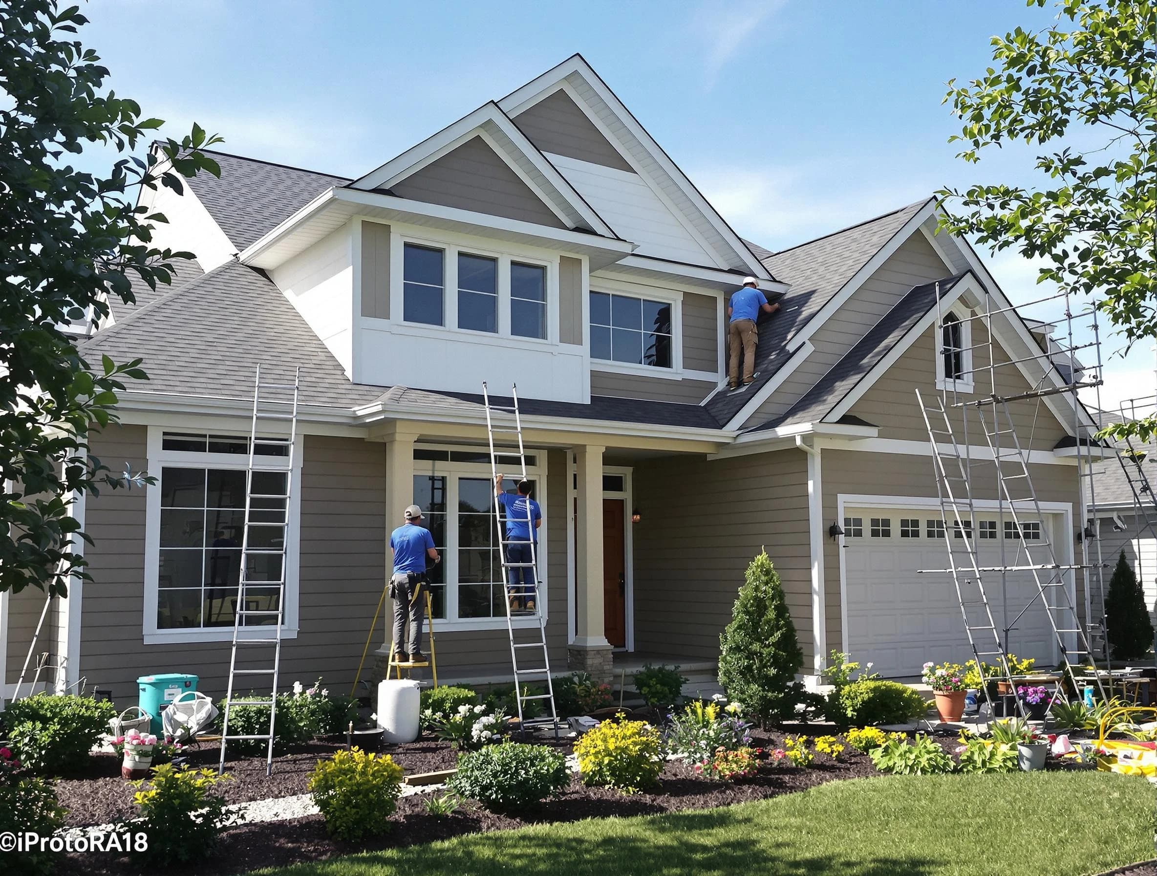 Detailed exterior painting by East Cleveland House Painters in East Cleveland