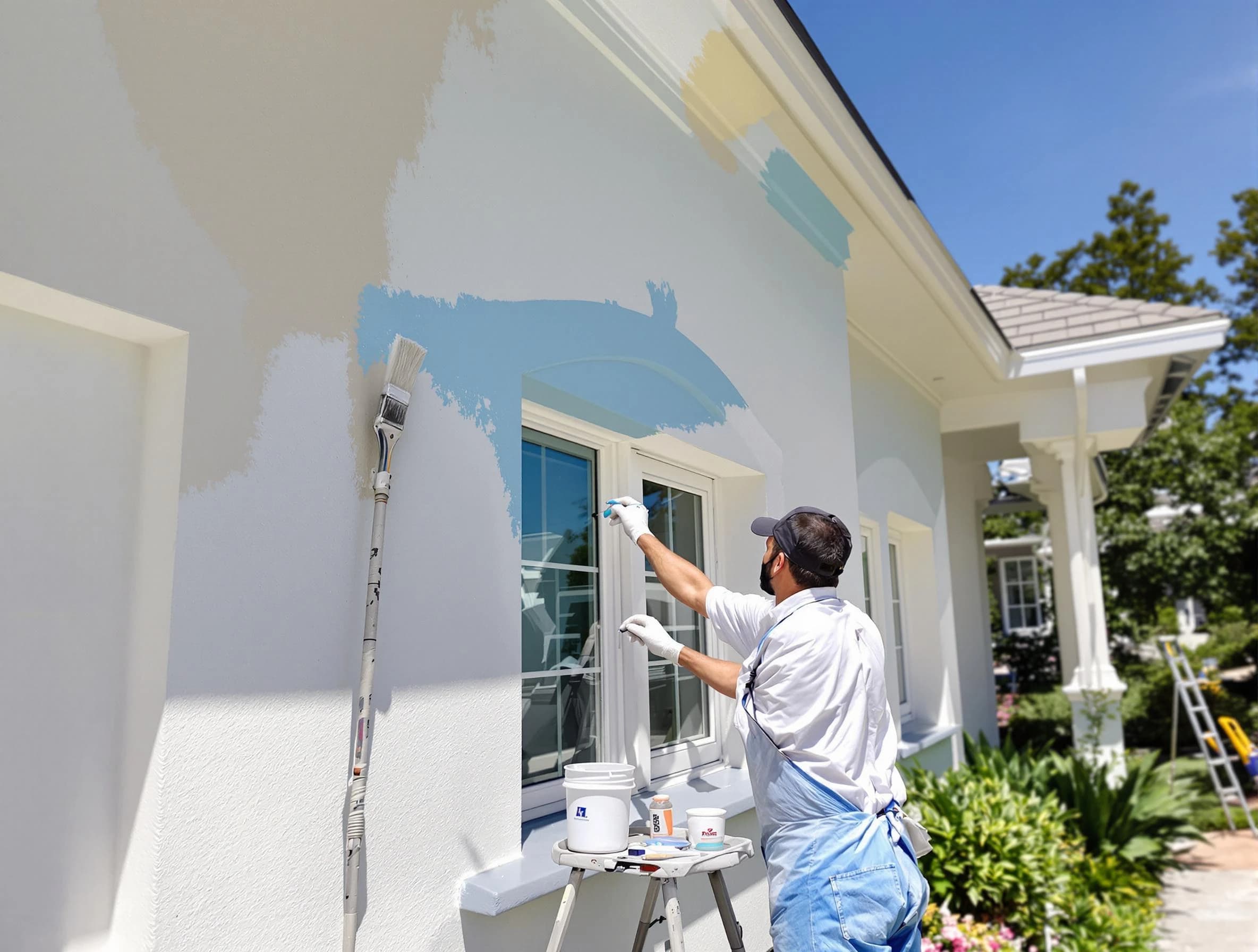 East Cleveland House Painters professional painting the exterior of a house in East Cleveland, OH